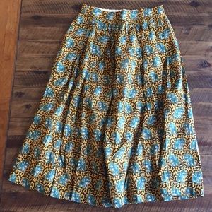 NWT J.Crew Ratti Elephant Print Midi Skirt 00